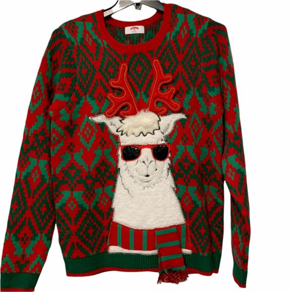Holiday Time Other - Holiday Time Christmas Llama Sweater Med Mens